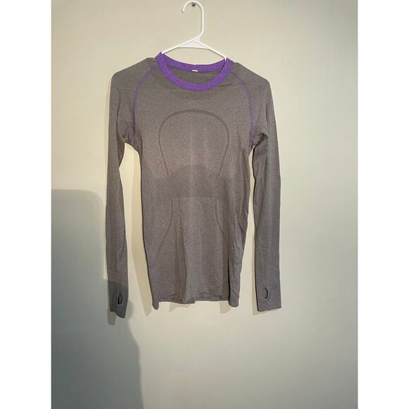 Lululemon Swiftly Tech Long Sleeve Tee in Gray and Purple - Picture 1 of 9